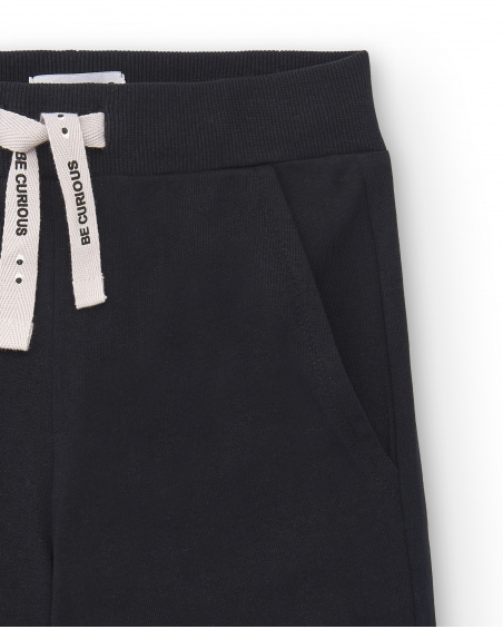 Bermuda tricot garçon noir Collection Basics Boy