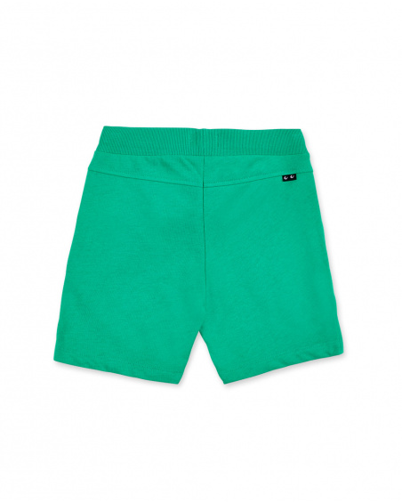 Short garçon en maille vert Collection Basics Boy