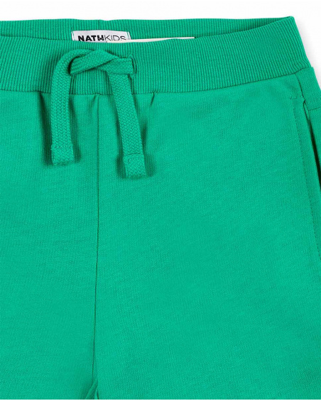 Short garçon en maille vert Collection Basics Boy