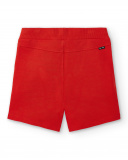 Bermuda garçon en maille rouge Collection Basics Boy