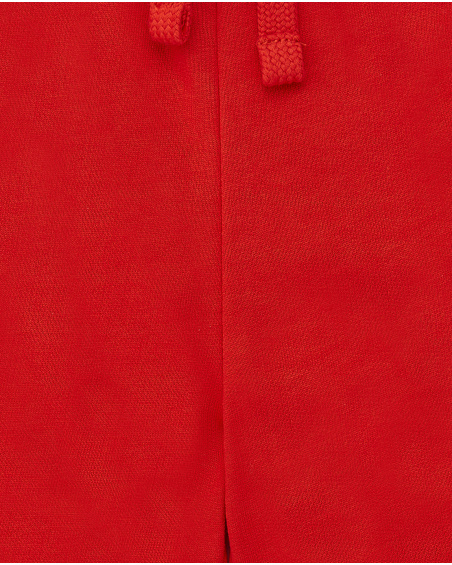 Bermuda garçon en maille rouge Collection Basics Boy