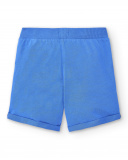 Bermuda garçon en maille bleu clair Collection Basics Boy