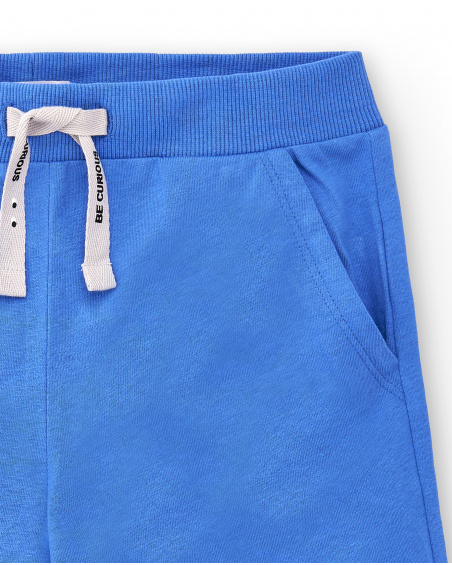 Bermuda garçon en maille bleu clair Collection Basics Boy
