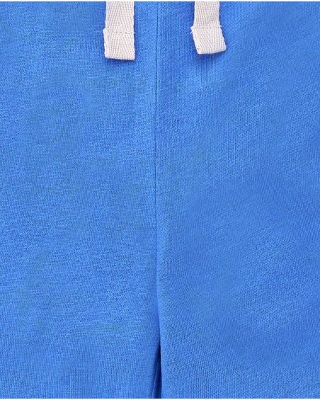 Bermuda garçon en maille bleu clair Collection Basics Boy