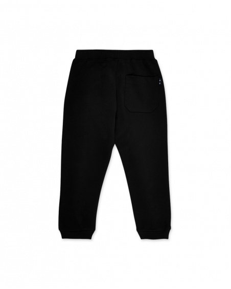 Pantalon garçon en maille noir Collection Tenerife Surf Pantalon garçon en maille noir Collection Tenerife Surf