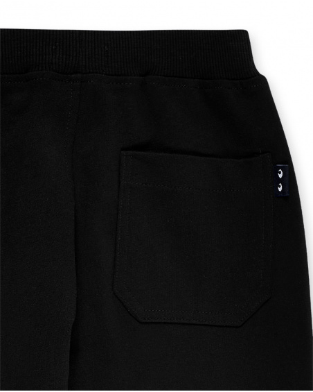 Pantalon garçon en maille noir Collection Tenerife Surf Pantalon garçon en maille noir Collection Tenerife Surf