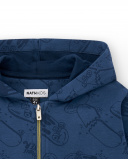 Sweat garçon en maille bleu Collection Skating World