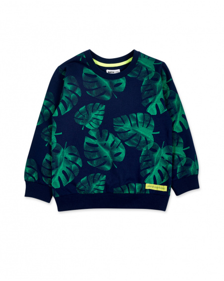 Sweat garçon en maille marine Collection Supernatural