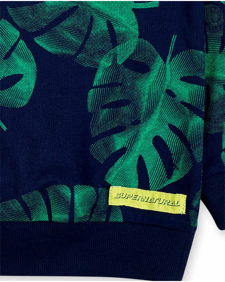 Sweat garçon en maille marine Collection Supernatural