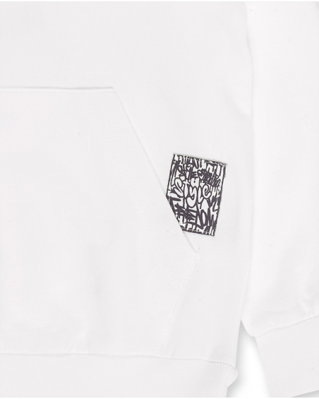 Sweat garçon en maille blanc Collection Urban Attitude Sweat garçon en maille blanc Collection Urban Attitude