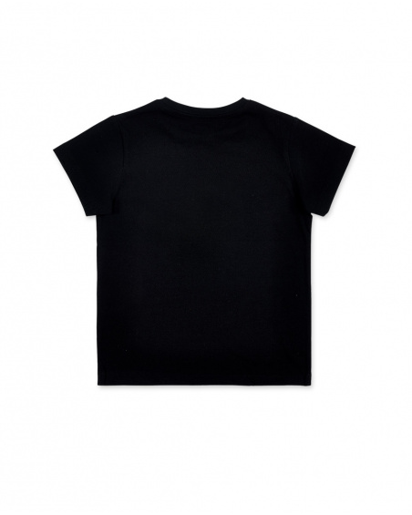 T-shirt en tricot noir avec image pour garçon Collection