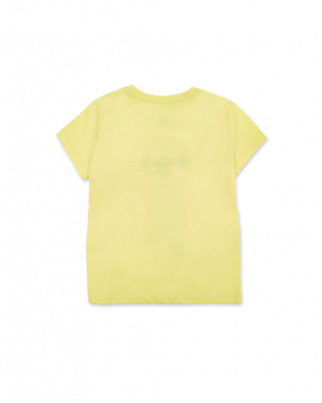 T-shirt garçon en maille jaune Collection Skating World