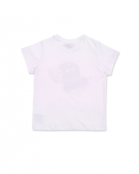 T-shirt garçon en maille blanc Collection Skating World