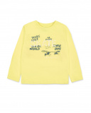 T-shirt long en maille jaune garçon Collection Skating World