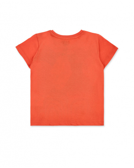 T-shirt garçon orange en maille Collection My Plan To Escape