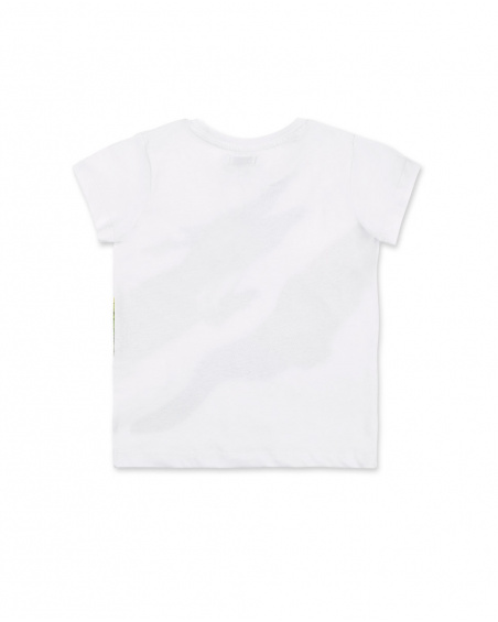 T-shirt garçon blanc en maille crocodile Collection Supernatural T-shirt garçon blanc en maille crocodile Collection Supernatural