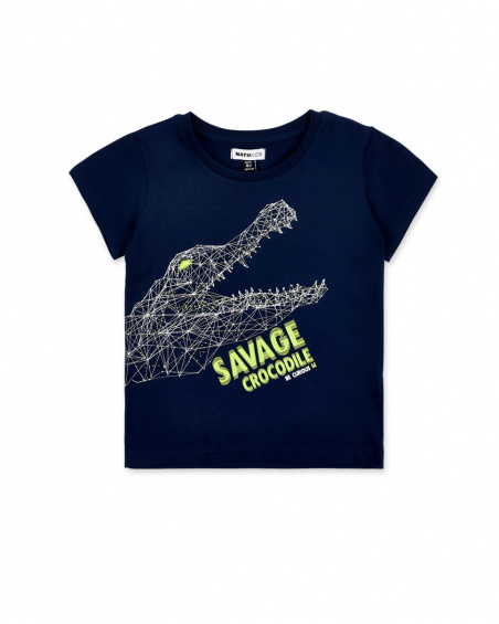 T-shirt garçon en maille marine Collection Supernatural