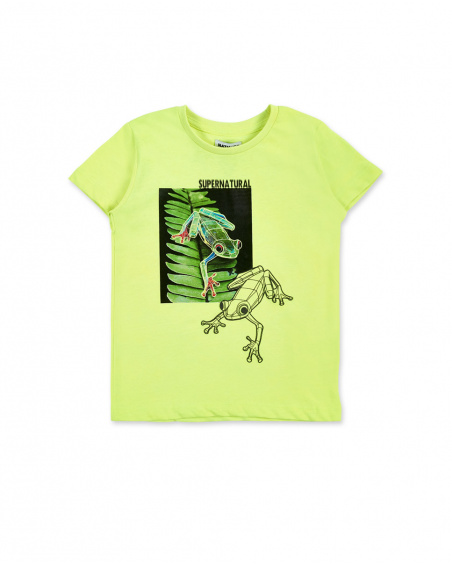 T-shirt garçon en maille jaune Collection Supernatural