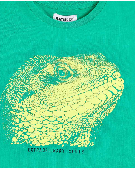 T-shirt garçon en maille vert Collection Supernatural