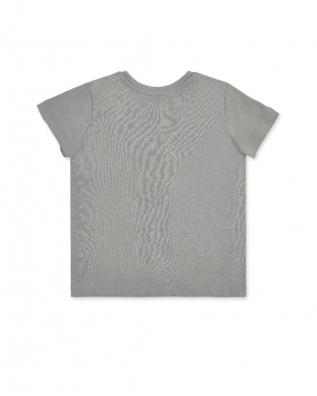 T-shirt garçon gris en maille Collection Urban Attitude