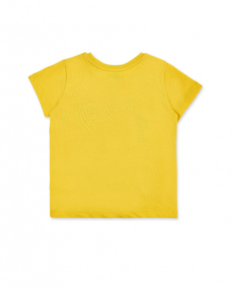 T-shirt garçon en maille jaune Collection Urban Attitude