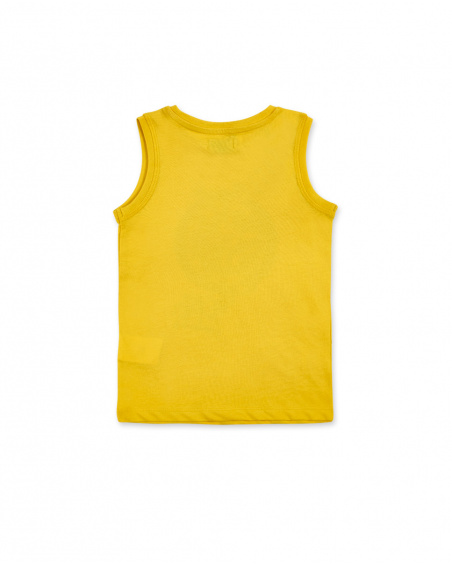 Débardeur garçon en maille jaune Collection Urban Attitude
