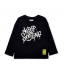 T-shirt garçon en maille noir Collection Urban Attitude