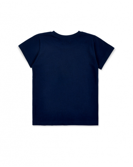 T-shirt garçon en maille marine Collection Game Mode