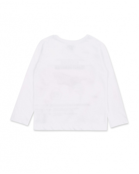 T-shirt long en maille blanc garçon Collection Game Mode