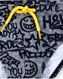 Maillot de bain slip garçon gris Collection Urban Attitude