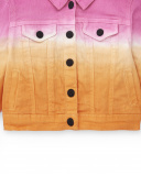 Veste en jean rose orange pour fille Collection Sunday Brunch Veste en jean rose orange pour fille Collection Sunday Brunch