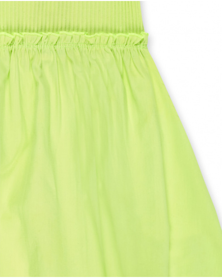 Robe fille en maille verte Collection Neon Jungle