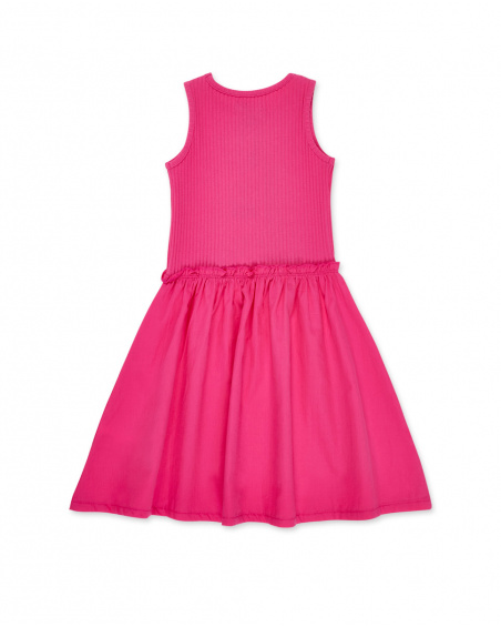 Robe fille fuchsia en maille Collection Sunday Brunch Robe fille fuchsia en maille Collection Sunday Brunch