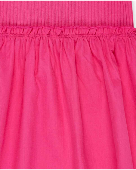 Robe fille fuchsia en maille Collection Sunday Brunch Robe fille fuchsia en maille Collection Sunday Brunch