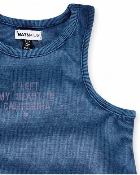 Robe en maille marine fille Collection California Chill