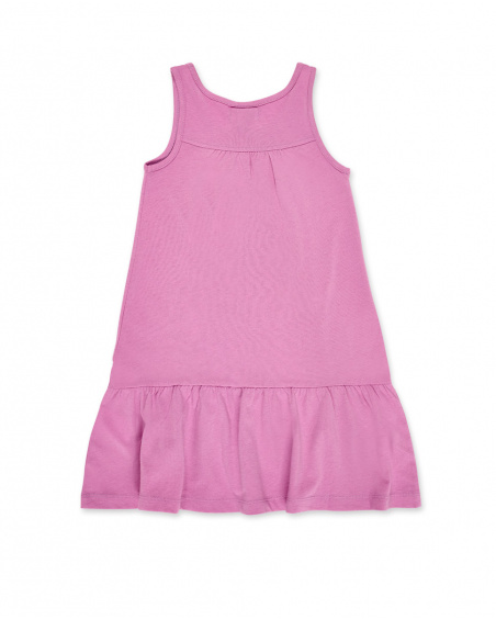 Robe fille en maille rose Collection California Chill