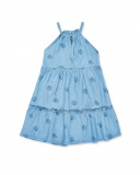 Robe fille en maille bleu indigo Collection Island Life