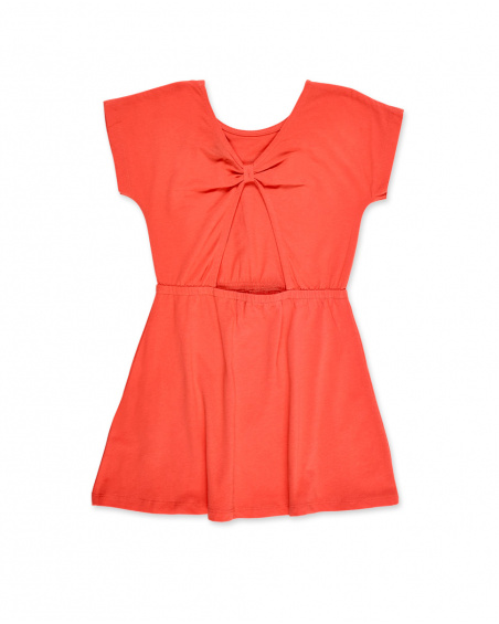 Robe fille en maille orange Collection Island Life
