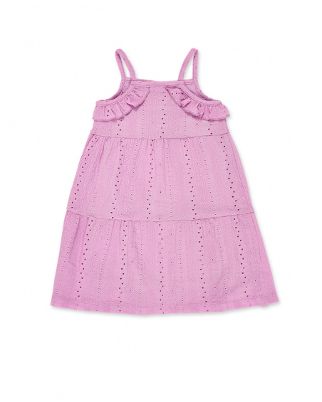 Robe fille en maille rose Collection Carnet De Voyage