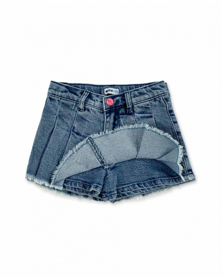 Jupe en jean bleue fille Collection Neon Jungle