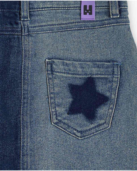 Jupe en jean bleue fille Collection Summer Vibes