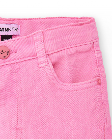 Short en jean rose fille Collection Neon Jungle