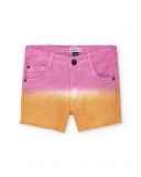 Short en jean rose orange pour fille Collection Sunday Brunch Short en jean rose orange pour fille Collection Sunday Brunch