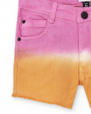 Short en jean rose orange pour fille Collection Sunday Brunch Short en jean rose orange pour fille Collection Sunday Brunch