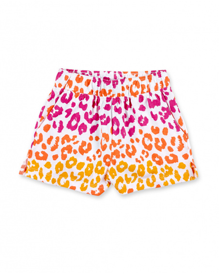 Short fille en maille blanc Collection Sunday Brunch