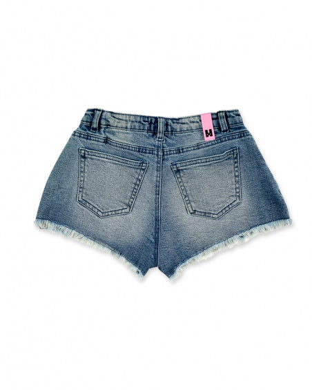 Short en jean bleu fille Collection California Chill