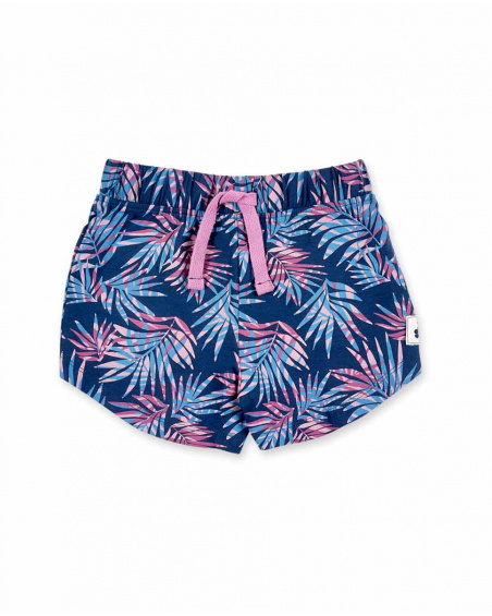 Short fille imprimé en maille marine Collection California Chill