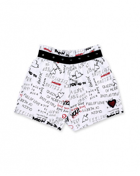 Short fille en maille blanc Collection Ultimate City Chic