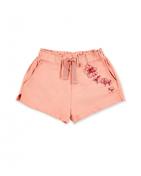 Short en maille rose fille Collection Island Life