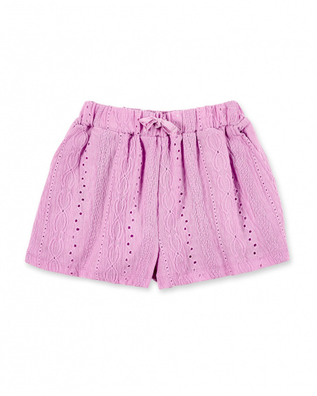 Short en maille rose fille Collection Carnet De Voyage